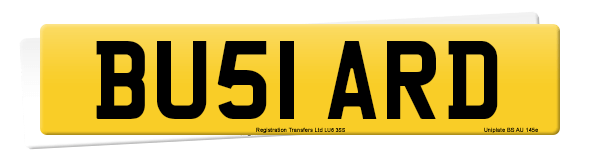 Registration number BU51 ARD